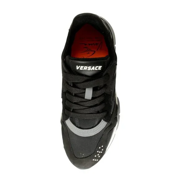 Versace Men's Multicolor Canvas & Leather Medusa Logo Sneakers Shoes US 7 IT 40